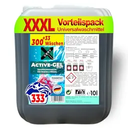 VERY® Universal Waschmittel Flüssig Gel 10L - Für Helle & Dunkle Wäsche - Buntwaschmittel mit Frischeduft