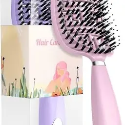Sindax Bio Haarbürste Set aus 2 – Anti-Frizz Entwirrbürsten für glattes und lockiges Haar