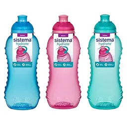 Sistema Trinkflasche, 330 ml, 3er-Pack, in Blau, Rosa & Lila