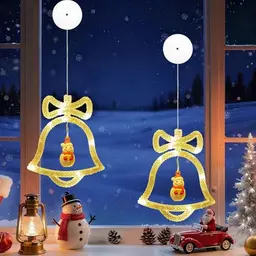 ZeiLaBang Kakadi 2er Set LED Weihnachtsbeleuchtung für Fenster – Dekorative Lichter für Balkon, Party und Hochzeit