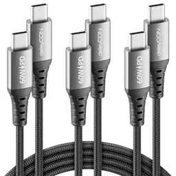 deleyCON USB C Kabel 0,5m, 1m, 2m - 60W Schnellladekabel für iPhone, Galaxy, Pixel, iPad Pro, MacBook