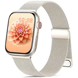 Jiamus Magnetisches Edelstahlarmband für Apple Watch 38mm-42mm, Ersatzarmband für Damen und Herren