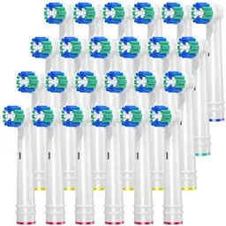 Redtron Ersatzbürstenköpfe für Oral-B, 24 Stück, kompatibel mit Professional Care, Vitality, Genius & mehr, Weiß