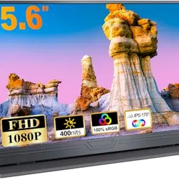 CUIUIC 15,6 Zoll Tragbarer Monitor, FHD IPS USB-C für Laptop, MacBook, PC, Xbox, PS, Switch mit Schutzhülle