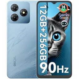 OSCAL Flat 2 Gemini AI Smartphone | Android 14, 12GB+256GB, 90Hz, 6.56'' HD+, Dual SIM, 13MP Kamera