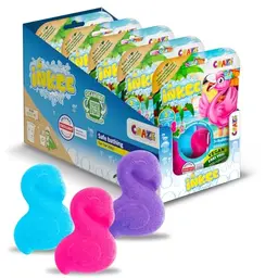 INKEE FLAMINGO Badebomben für Kinder 15er Pack - Badespaß mit Farben und Kaugummi-Aroma