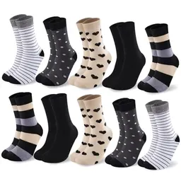 Cirorld Baumwollsocken für Damen, bunt gemustert, mit Streifen und Punkten