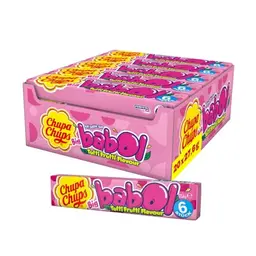 Chupa Chups Big Babol Tutti Frutti Kaugummi - 20 Stangen für große Blasen, 20 x 27,6g