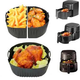 3 Stück Silikonformen für Heißluftfritteuse – Zubehör für Cosori, Philips und Russel Hobbs, 23 cm