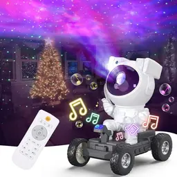 DAYLUMI Sternenhimmel Projektor - LED Astronaut mit Musik und Timer, perfekte Deckenprojektion für Kinder und Erwachsene