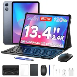 BIRDCLAW P13 13 Zoll Tablet mit Android, 2K IPS Display, Octa-Core, 48GB RAM, 128GB/2TB Speicher, 12000mAh, 16MP, Touch ID, WiFi 5, Tastatur & Stylus