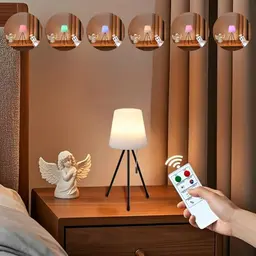 FUYO Akkubetriebene Outdoor Tischlampe - Dimmbar, 8 RGB Farben, Kabellos, Wasserdicht, Tragbar für Garten und Camping