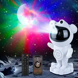 Astronaut Projektor mit BT Lautsprecher und Timer – LED Sternenhimmel für Kinder und Erwachsene