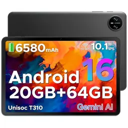 DOOGEE Tab A9 10 Zoll Gaming Tablet, 20GB RAM, 64GB Speicher, 5G WiFi, 8MP Kamera, Bluetooth 5.0, Face ID