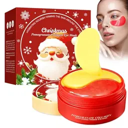 60 Pcs Granatapfel Augenpads für die Hydration, reduziert feine Linien und glättet die Augenpartie