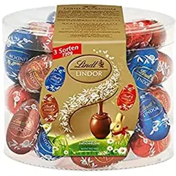 LINDOR Eier von Lindt | 720 g | Zartschmelzende Schokolade in Milch, Nuss und Feinherb | Oster Schokolade