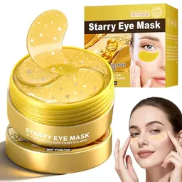 60 Gold Augenpads für tiefe Hydration - Beruhigende Feuchtigkeitsmaske für die Augenpartie