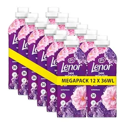 Lenor Weichspüler Blütentraum, Megapack für 12 × 36 Waschladungen, 24 Stunden Frische