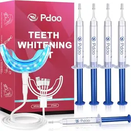 Teeth Whitening Kit - Kabelgebundenes LED Zahnaufhellungsset mit 5x3ml PAP+ Gel, USB-Strom, professionelles Home-Bleaching (149 Zeichen)