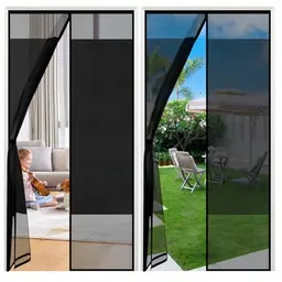 Sekey Fliegengitter für Balkontüren – Magnet-Insektenschutz, ohne Bohren, 100x210 cm, Schwarz