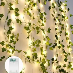 A.bigwhale Efeu Lichterkette 6m mit 60 LED - Künstliche Pflanzen Dekoration für Hochzeit und Party