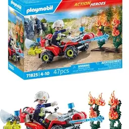 PLAYMOBIL Action Heroes Feuerwehr Quad - Spielzeug für Kinder ab 4 Jahren
