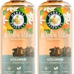 Herbal Essences Volumen Shampoo mit Orangenduft, 350ml – für mehr Fülle von Wurzel bis Spitze, vegan, ohne Silikone
