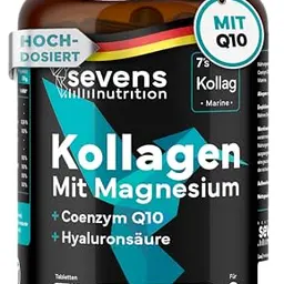 Hochdosierte Kollagen Kapseln mit Hyaluronsäure & Vitaminen – 120 Tabletten – Sevens Nutrition