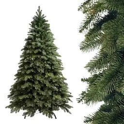 SMEREKA® Künstlicher Weihnachtsbaum 150 cm - Dichte Nordmanntanne mit Metallständer - Christmas Tree