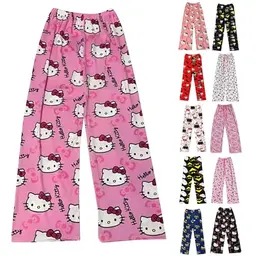 Damen Pyjama Hose - Weiche, bequeme Schlafanzug Hose für Frühling/Sommer, Kawaii Design