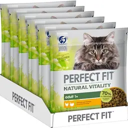 PERFECT FIT Katzenfutter Adult - Huhn und Truthahn, 6 x 650g