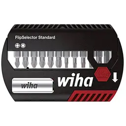 Wiha FlipSelector Bit Set 13-tlg. 25 mm Pozidriv & TORX®, kompakt für schnellen Bitwechsel