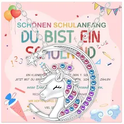 Schultüte Geschenk für Mädchen mit Schutzengel und Einhorn - Einschulungsgeschenk
