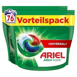 Ariel Pods All-in-1 Waschmittel, 76 Waschladungen, kraftvolle Fleckentfernung