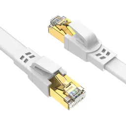 Ercielook CAT8 LAN Kabel 5m, flach, 40 Gbit/s, mit Metall RJ45 Stecker