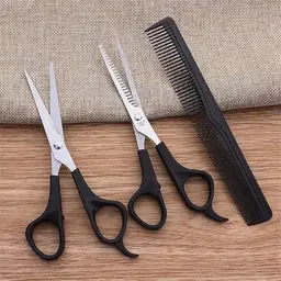 3-teiliges Haarschneidescheren-Set inkl. Schere, Effilierschere und Kamm – Edelstahl, 16,5 cm, für Männer, Frauen & Haustiere