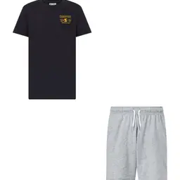 Champion Jungen-Set mit Logo in Schwarz