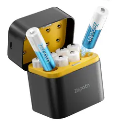 Zepath wiederaufladbare AA Lithium Akkus 1,5V 3000mWh, 8 Stück mit Ladegerät