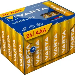 VARTA AAA Batterien, 24 Stück, Longlife, 1,5V, ideal für Fernbedienungen und Uhren, zu 90% recycelte Verpackung