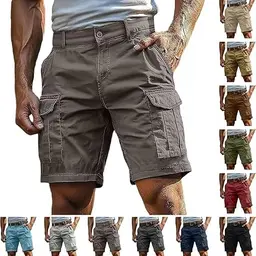 Herren Cargoshorts, kurze Sommer Shorts mit Taschen, sportlich, klassisch, für Outdoor und Freizeit