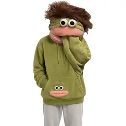 Silly Hoodie Erwachsene & Kinder Lustiger Big Mouth Monster Kostüm Unisex