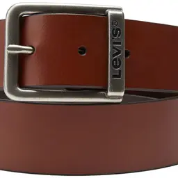 Levi's Herren Gürtel aus Leder mit Logo, Braun, 95 cm