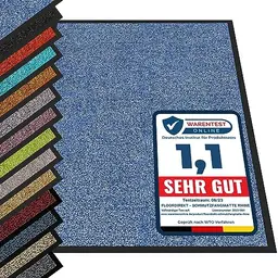 etm® Schmutzfangmatte - Fußmatte für Haustür innen & außen (Blau, 200x400 cm)
