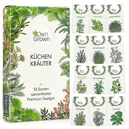 OwnGrown Kräuter Samen Set - 12 Sorten für Garten und Küche