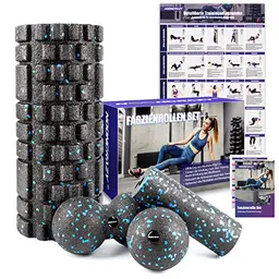 nooncrazy Faszienrolle Set mit Mini Rolle, Faszienball und Duoball für effektives Training