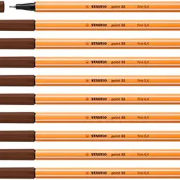 STABILO Fineliner point 88 - 10er Pack - Braun