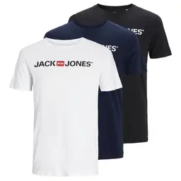 JACK & JONES JJECORP Logo T-Shirt SS Crew Neck 3er Pack