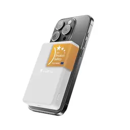 VARTA Power Bank 5.000mAh, magnetische kabellose Wireless Powerbank, 7,5W, USB-C, kompatibel mit MagSafe & Qi, weiß