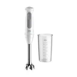 Braun Stabmixer MultiQuick 5 MQ 50001 M, 1000W, 21 Geschwindigkeiten + Turbo, Edelstahl, Inkl. 600ml Becher, Weiß