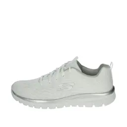 Skechers Damen Graceful Sneakers, Weiß/Silber, EU 38